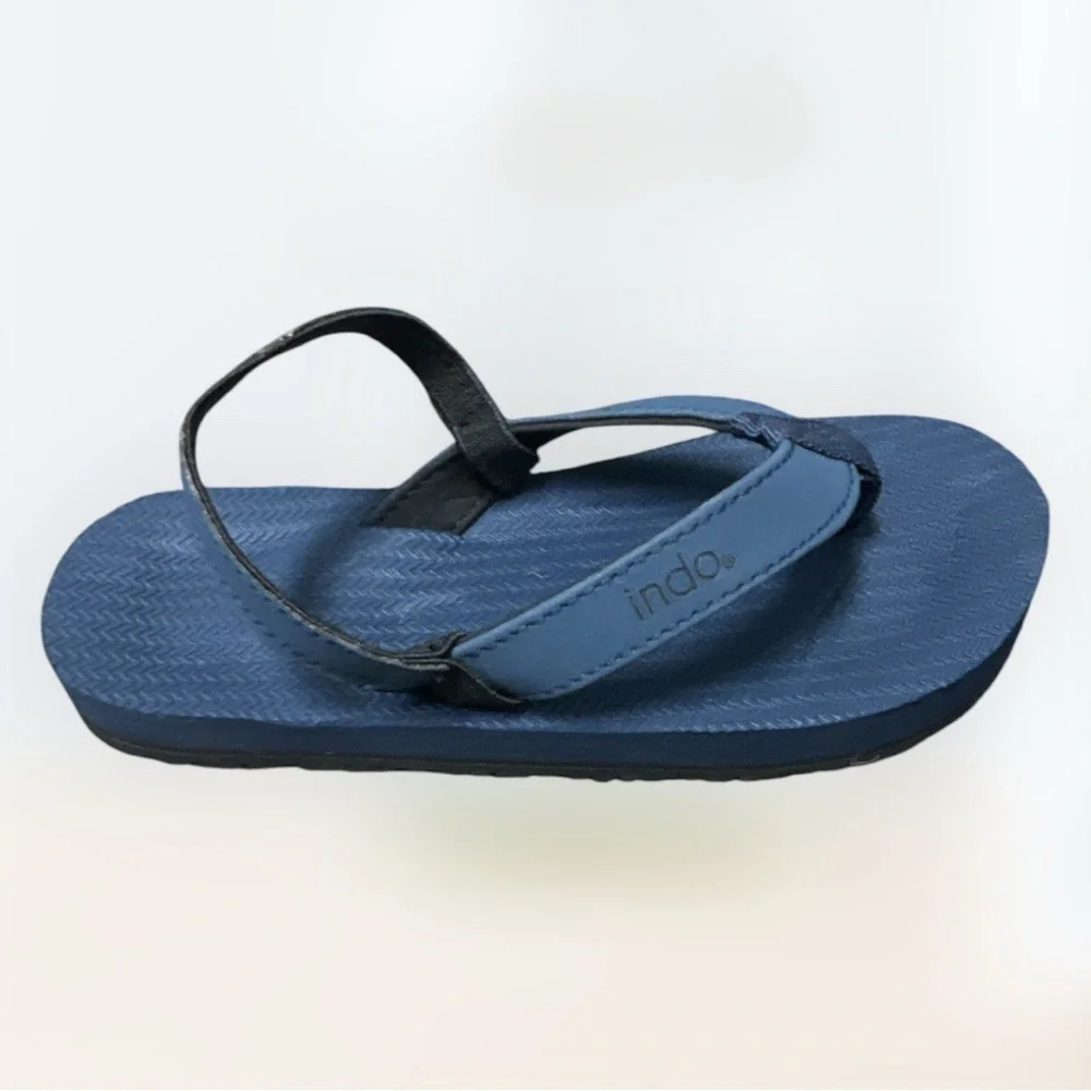 Indosole Toddler sandals Shore Navy Blue Recycled Tires Unisex NWT
